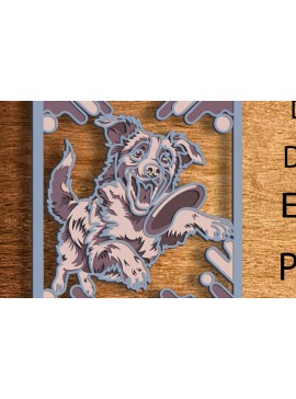 Intra απο ξύλο plywood 3mm-4mm πάχος Australian Shepherd Dog Multilayer Δίασταση 30x20 cm INTRAFABR-77274205