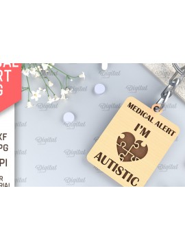 Intra απο ξύλο plywood 3mm-4mm πάχος Autistic Alert Tag .Medical Alert Tag Δίασταση 30x20 cm INTRAFABR-97159486