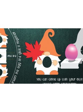 Σετ των 2 Intra απο ξύλο plywood 3mm-4mm πάχος Φθινοπωρινό Gnome Σοκολατένια Αυγοθήκη Δίασταση 30x20 cm INTRAFABR-11350641