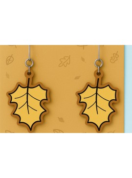 Σετ των 3 Intra απο ξύλο plywood 3mm-4mm πάχος με φθινοπωρινά σκουλαρίκια Δίασταση 2x2 cm INTRAFABR-125298174