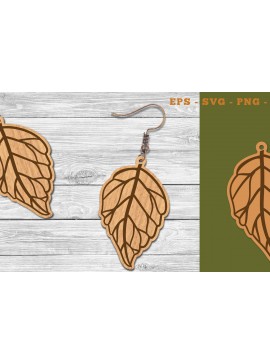 Σετ των 3 Intra απο ξύλο plywood 3mm-4mm πάχος Φθινοπωρινά Σκουλαρίκια κομμένα με λέιζερ 4 Δίασταση 3x3 cm INTRAFABR-111468324