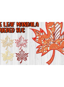 Intra απο ξύλο plywood 3mm-4mm πάχος Φθινοπωρινά Mandal Leaf Mandala Δίασταση 30x30 cm INTRAFABR-17172580