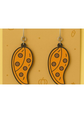 Σετ των 3 Intra απο ξύλο plywood 3mm-4mm πάχος Autumn Pod Earrings Δίασταση 3x3 cm INTRAFABR-125294275