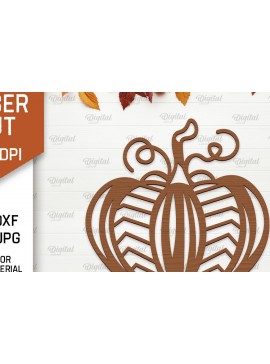 Σετ των 2 Intra απο ξύλο plywood 3mm-4mm πάχος Φθινοπωρινή διακόσμηση τοίχου κολοκύθας με λέιζερ Δίασταση 15x15 cm INTRAFABR-102188790