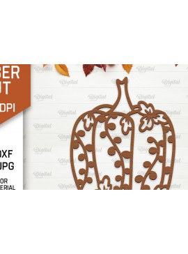 Σετ των 2 Intra απο ξύλο plywood 3mm-4mm πάχος Φθινοπωρινή διακόσμηση τοίχου κολοκύθας με λέιζερ Δίασταση 15x15 cm INTRAFABR-102188948