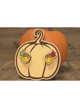 Σετ των 3 Intra απο ξύλο plywood 3mm-4mm πάχος Φθινοπωρινά καρφωτά σκουλαρίκια | Σχεδιασμός κοσμημάτων Δίασταση 3x3 cm INTRAFABR-105198144