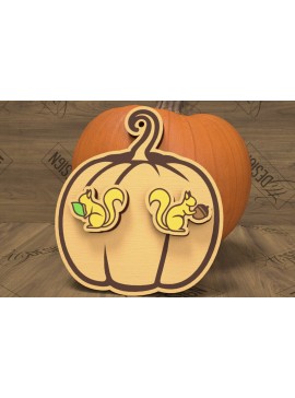 Σετ των 3 Intra απο ξύλο plywood 3mm-4mm πάχος Φθινοπωρινά καρφωτά σκουλαρίκια | Σχεδιασμός κοσμημάτων Δίασταση 3x3 cm INTRAFABR-105198206