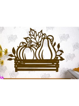 Σετ των 2 Intra απο ξύλο plywood 3mm-4mm πάχος Φθινοπωρινή Τέχνη τοίχου | Φθινοπωρινό σημάδι | CNC Δίασταση 40x40 cm INTRAFABR-103046635