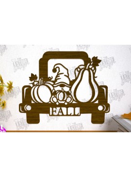 Intra απο ξύλο plywood 3mm-4mm πάχος Φθινοπωρινή Τέχνη τοίχου | Φθινοπωρινό σημάδι | CNC Δίασταση 40x40 cm INTRAFABR-103046642