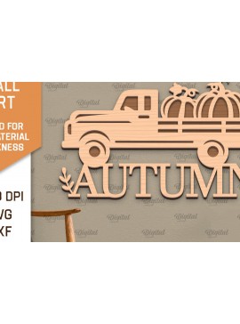 Intra απο ξύλο plywood 3mm-4mm πάχος Σχέδιο κοπής με λέιζερ τέχνης τοίχου φθινοπώρου Δίασταση 40x40 cm INTRAFABR-101754246