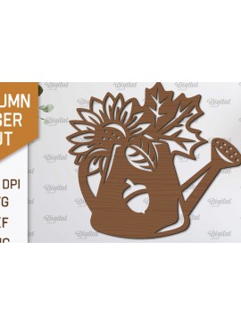 Σετ των 2 Intra απο ξύλο plywood 3mm-4mm πάχος Φθινοπωρινή διακόσμηση τοίχου με λέιζερ. Φθινοπωρινό Δίασταση 30x20 cm INTRAFABR-101607109