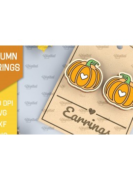 Σετ των 3 Intra απο ξύλο plywood 3mm-4mm πάχος Φθινοπωρινά Ξύλινα Σκουλαρίκια Σχέδιο κοπής με λέιζερ Δίασταση 3x3 cm INTRAFABR-103704576