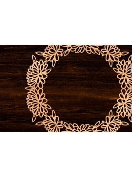 Σετ των 2 Intra απο ξύλο plywood 3mm-4mm πάχος Φθινοπωρινό στεφάνι με λέιζερ Δίασταση 15x15 cm INTRAFABR-105624856