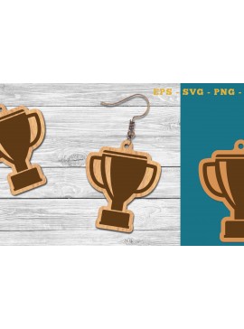 Σετ των 3 Intra απο ξύλο plywood 3mm-4mm πάχος Award Trophy Σκουλαρίκια Δίασταση 3x3 cm INTRAFABR-111468989