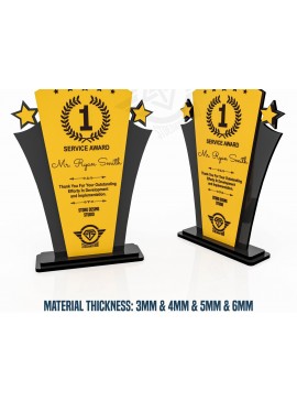 Σετ των 3 Intra απο ξύλο plywood 3mm-4mm πάχος Award Trophy κοπής με λέιζερ Δίασταση 9x1 cm INTRAFABR-119476530