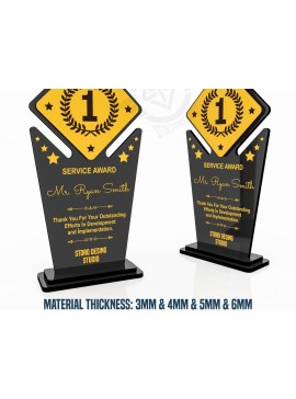 Σετ των 3 Intra απο ξύλο plywood 3mm-4mm πάχος Award Trophy κοπής με λέιζερ Δίασταση 9x1 cm INTRAFABR-119476532
