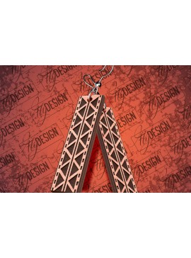 Σετ των 3 Intra απο ξύλο plywood 3mm-4mm πάχος Σκουλαρίκια Aztec Δίασταση 3x3 cm INTRAFABR-79292926