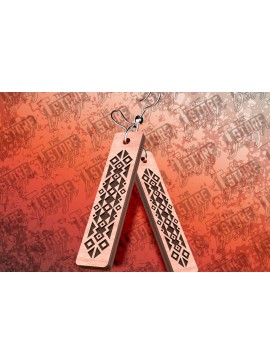 Σετ των 3 Intra απο ξύλο plywood 3mm-4mm πάχος Σκουλαρίκια Aztec Δίασταση 3x3 cm INTRAFABR-78991226