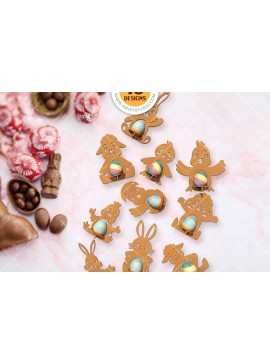 Σετ των 3 Intra απο ξύλο plywood 3mm-4mm πάχος αυγοθήκης μωρού ζώου 10 τεμαχίων Δίασταση 3x3 cm INTRAFABR-119938079