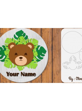 Σετ των 2 Intra απο ξύλο plywood 3mm-4mm πάχος Πινακίδα ονόματος μωρών ζώων Δίασταση 30x20 cm INTRAFABR-100161249