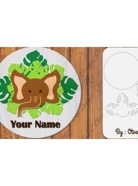 Σετ των 2 Intra απο ξύλο plywood 3mm-4mm πάχος Πινακίδα ονόματος μωρών ζώων Δίασταση 30x20 cm INTRAFABR-100160995