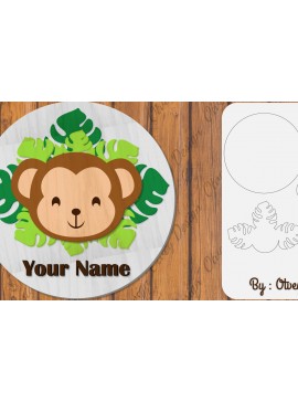 Σετ των 2 Intra απο ξύλο plywood 3mm-4mm πάχος Πινακίδα ονόματος μωρών ζώων Δίασταση 30x20 cm INTRAFABR-100161011