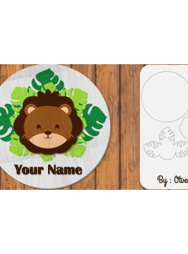 Intra απο ξύλο plywood 3mm-4mm πάχος Πινακίδα ονόματος μωρών ζώων Δίασταση 30x20 cm INTRAFABR-100161061