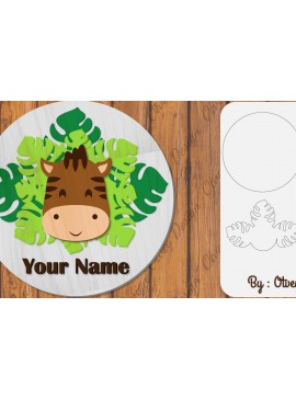 Σετ των 2 Intra απο ξύλο plywood 3mm-4mm πάχος Πινακίδα ονόματος μωρών ζώων Δίασταση 30x20 cm INTRAFABR-100161102