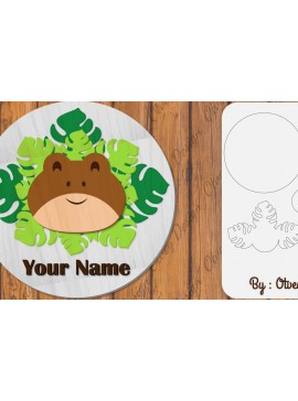 Intra απο ξύλο plywood 3mm-4mm πάχος Πινακίδα ονόματος μωρών ζώων Δίασταση 30x20 cm INTRAFABR-100161150