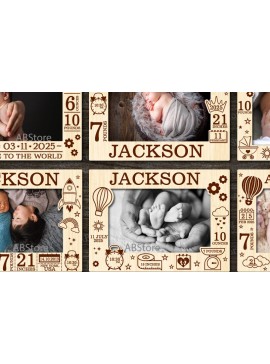 Σετ των 2 Intra απο ξύλο plywood 3mm-4mm πάχος Βρεφική Ανακοίνωση Κορνίζα Φωτογραφιών Κοπή  Δίασταση 20x30 cm INTRAFABR-115529647