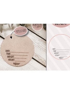 Σετ των 2 Intra απο ξύλο plywood 3mm-4mm πάχος Βρεφική Ανακοίνωση Δίασταση 30x20 cm INTRAFABR-75317369