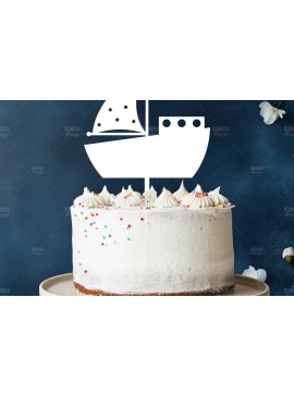 Σετ των 2 Intra απο ξύλο plywood 3mm-4mm πάχος Baby Boat Cake Topper Δίασταση 15x15 cm INTRAFABR-119331083