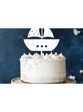 Σετ των 2 Intra απο ξύλο plywood 3mm-4mm πάχος Baby Boat Cake Topper Δίασταση 15x15 cm INTRAFABR-119331137