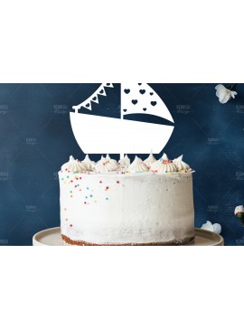 Σετ των 2 Intra απο ξύλο plywood 3mm-4mm πάχος Baby Boat Cake Topper Δίασταση 15x15 cm INTRAFABR-119331250