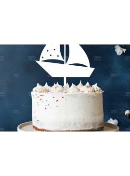 Σετ των 2 Intra απο ξύλο plywood 3mm-4mm πάχος Baby Boat Cake Topper Δίασταση 15x15 cm INTRAFABR-119331051