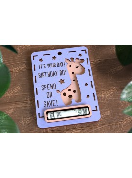 Σετ των 2 Intra απο ξύλο plywood 3mm-4mm πάχος Baby Boy Money Card | Ευχετήρια κάρτα |CNC Δίασταση 10x20 cm INTRAFABR-97155213