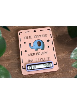 Σετ των 3 Intra απο ξύλο plywood 3mm-4mm πάχος Baby Boy Money Card | Ευχετήρια κάρτα |CNC Δίασταση 10x20 cm INTRAFABR-97155221