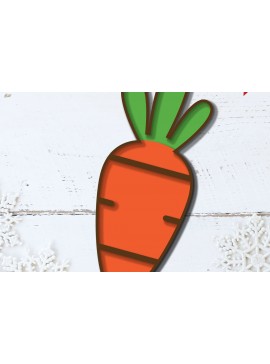 Σετ των 2 Intra απο ξύλο plywood 3mm-4mm πάχος Baby Carrot Πολυστρωματική Δίασταση 15x15 cm INTRAFABR-26241630