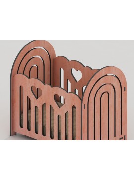 Σετ των 2 Intra απο ξύλο plywood 3mm-4mm πάχος Baby Cradle Cut   Δίασταση 30x20 cm INTRAFABR-42344112