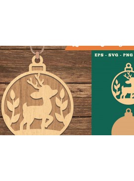 Σετ των 3 Intra απο ξύλο plywood 3mm-4mm πάχος Στολίδι κοπής με λέιζερ μωρών ελαφιού Δίασταση 8x8 cm INTRAFABR-109981998