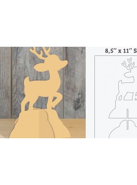 Σετ των 2 Intra απο ξύλο plywood 3mm-4mm πάχος Εκτυπώσιμο πρότυπο κοπής μωρών ελαφιών Δίασταση 15x15 cm INTRAFABR-111384095