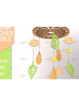 Σετ των 2 Intra απο ξύλο plywood 3mm-4mm πάχος Baby Dream Catcher Mobile Cut  Δίασταση 30x20 cm INTRAFABR-85702082