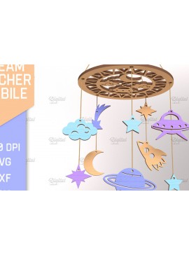 Intra απο ξύλο plywood 3mm-4mm πάχος Baby Dream Catcher Mobile Cut  Δίασταση 30x20 cm INTRAFABR-85702249