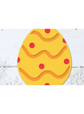 Σετ των 2 Intra απο ξύλο plywood 3mm-4mm πάχος Πολυστρωματικό πασχαλινό αυγό μωρού Δίασταση 15x15 cm INTRAFABR-26241612