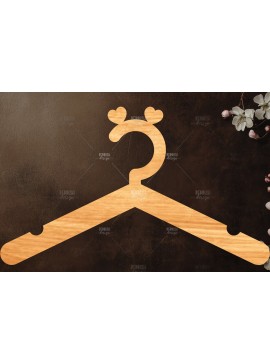 Σετ των 2 Intra απο ξύλο plywood 3mm-4mm πάχος Baby Hanger κοπής με λέιζερ Δίασταση 15x15 cm INTRAFABR-118334118