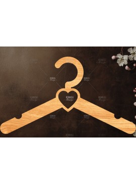 Σετ των 2 Intra απο ξύλο plywood 3mm-4mm πάχος Baby Hanger κοπής με λέιζερ Δίασταση 15x15 cm INTRAFABR-118335716