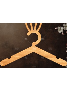 Σετ των 2 Intra απο ξύλο plywood 3mm-4mm πάχος Baby Hanger κοπής με λέιζερ Δίασταση 15x15 cm INTRAFABR-118335774