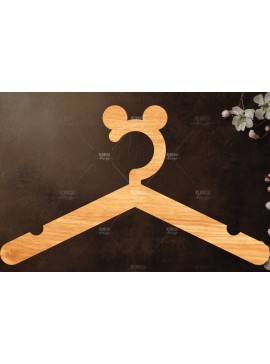 Σετ των 2 Intra απο ξύλο plywood 3mm-4mm πάχος Baby Hanger κοπής με λέιζερ Δίασταση 15x15 cm INTRAFABR-118336084