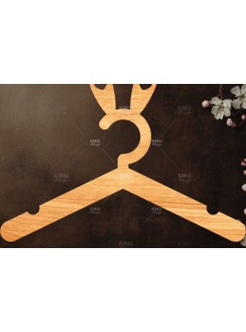 Σετ των 2 Intra απο ξύλο plywood 3mm-4mm πάχος Baby Hanger κοπής με λέιζερ Δίασταση 15x15 cm INTRAFABR-118334087