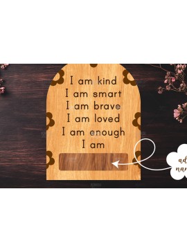 Σετ των 2 Intra απο ξύλο plywood 3mm-4mm πάχος Διακόσμηση σπιτιού μωρού με λέιζερ Δίασταση 15x15 cm INTRAFABR-119591139